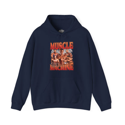 Kevin Levrone Muscle Machine Hoodie in action - Gym Apparel