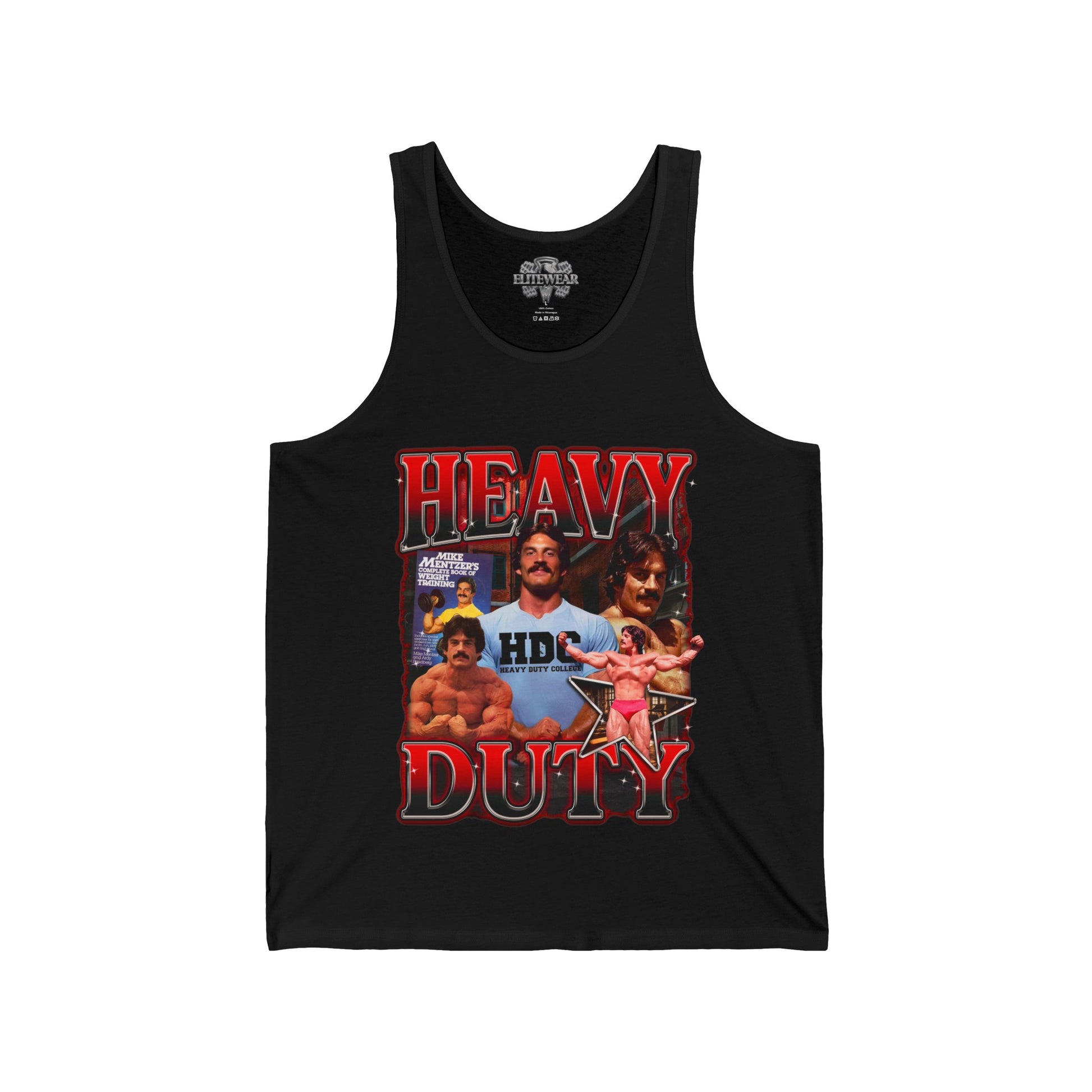 Mike Mentzer Heavy Duty Red Tank Top front view - Bodybuilding Tank Top