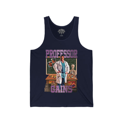 Nasser El Sonbaty The Professor Gains Purple Tank Top in action - Gym Tank Top