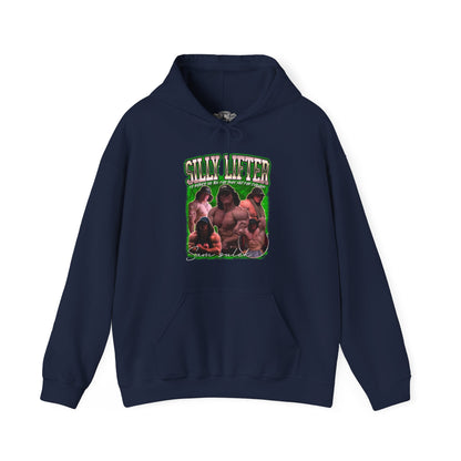 Sam Sulek Silly Lifter Green Hoodie in action - Gym Hoodie