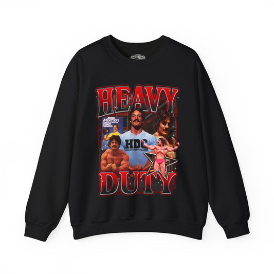 Mike Mentzer Heavy Duty Red Sweatshirt front view - Bodybuilding Sweatshirt