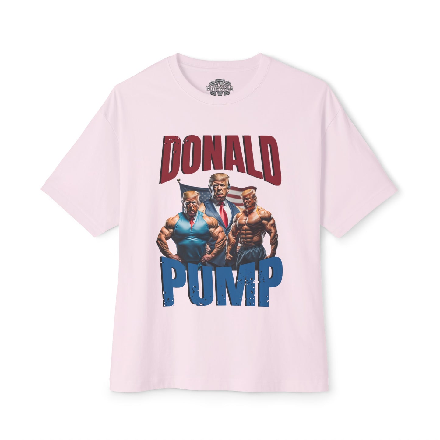 Donald Pump Oversized T-Shirt in action - Men's Workout Apparel